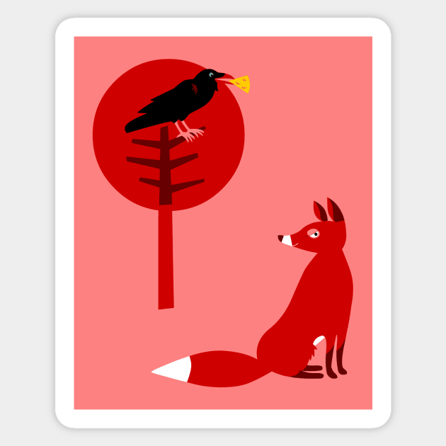 The Fox and the Raven Sticker by Hayh0